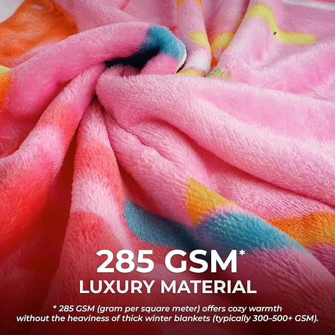 Zulay Kitchen Giant Double Sided Glazed Donut with Gift Box Packaging - Novelty Blanket for Adults & Kids - Soft Flannel Round Glazed Donut Blanket for Indoors, Outdoors, Home 285 GSM - 71 Inches