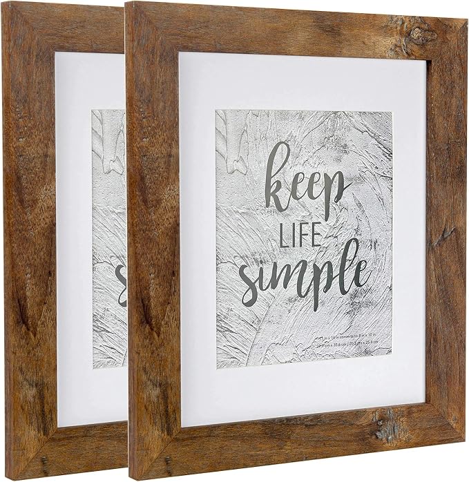 kennethan Rotten Brown 8x10 inch Picture Frame 2 Pcs Wooden frame for table and wall,for home decoration,holiday gift