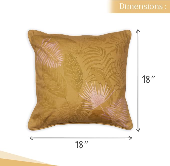 Maison d' Hermine Throw Pillow Covers 100% Cotton (18" x 18" - Pack of 1)