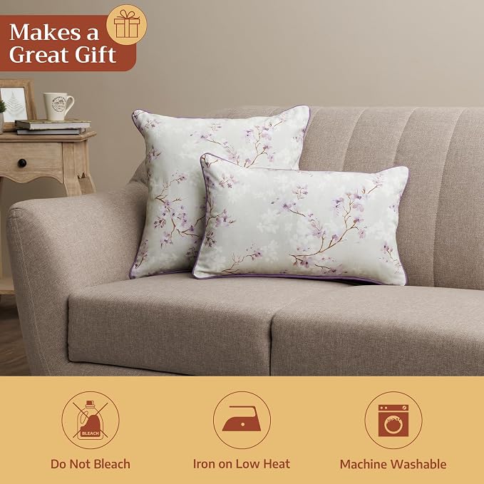 Maison d' Hermine Throw Pillow Covers 100% Cotton (18" x 18" - Pack of 1)