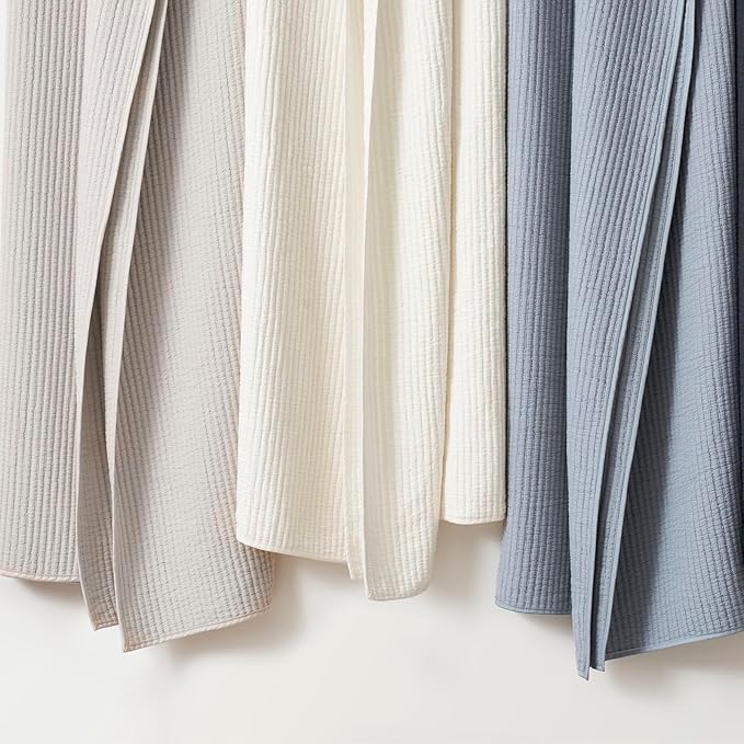 EVERGRACEHOME Cotton Ribbed Matelassé Coverlet Set, King Size, Birch | Soft Lightweight Bedspread, 3 Pieces, Breathable Cozy Oversized Quilted Bedding Set for All Seasons, with 2 Pillow Shams