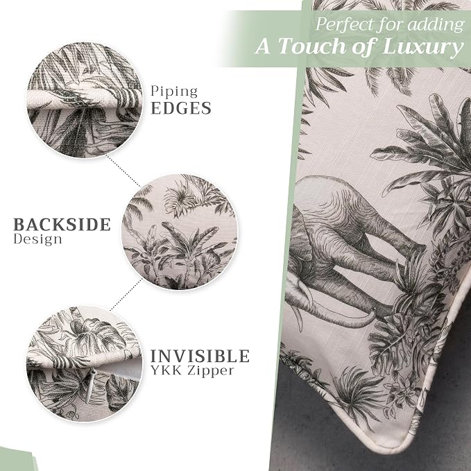 Maison d' Hermine Throw Pillow Covers 100% Cotton (12" x 20" - Pack of 1)
