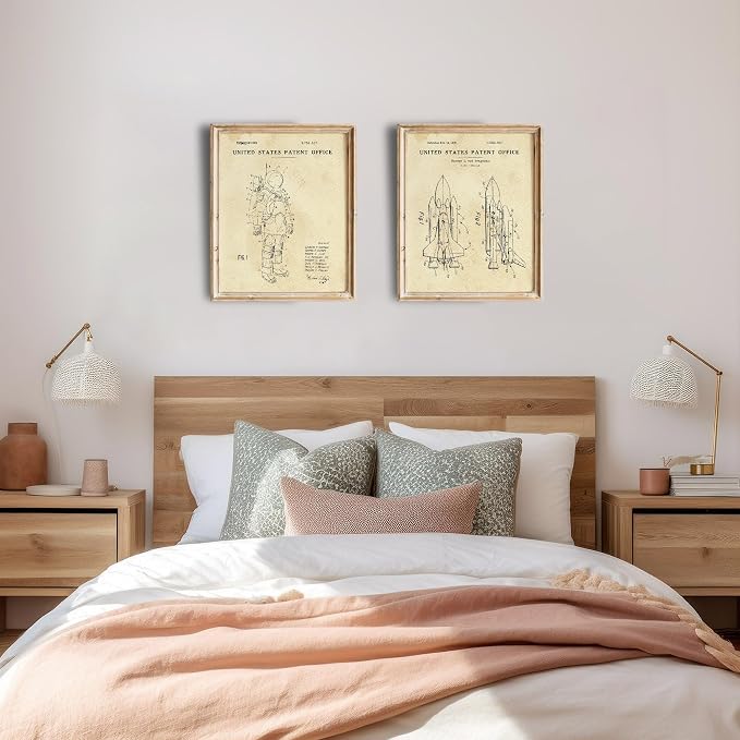 Space Patent Prints Wall Art - Unframed - 8x10s | Explore the Cosmos with this Collection of Vintage Space Patent Prints Wall Art | Farmhouse Décor | Bedroom Wall Décor | Modern Wall Art