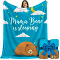 Mom Blanket in Gift Ready Packaging | Cozy Dyed Fleece Throw Blanket | 50"x60" for Couch or Bed - Unique Mom Gift for International Women's Day | Special Present from Daughter or Son
