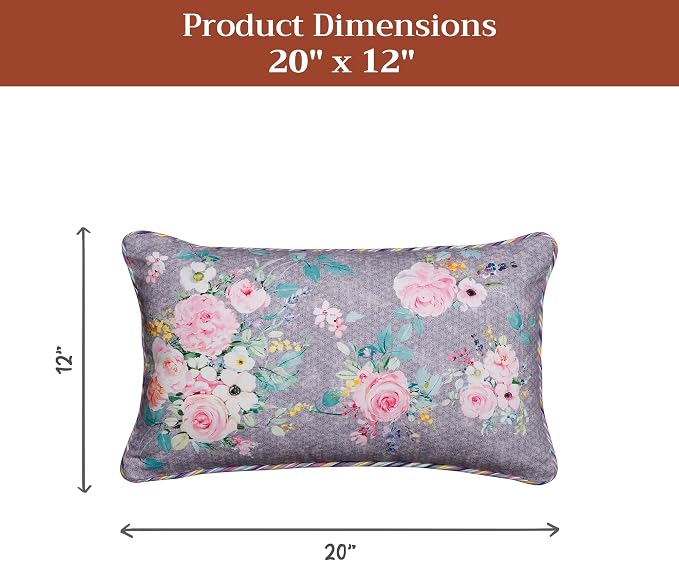 Maison d' Hermine Throw Pillow Covers 100% Cotton (12" x 20" - Pack of 1)