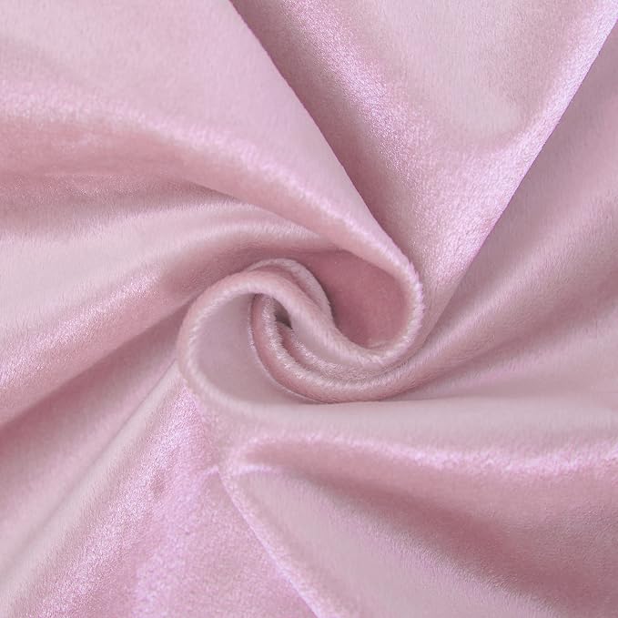 Home Brilliant Pillow Covers 18x18 Set of 2 Solid Soft Velvet Pink Decorative Pillow Covers Gift for Girls, 45cm, 18 inches, Blush Pink