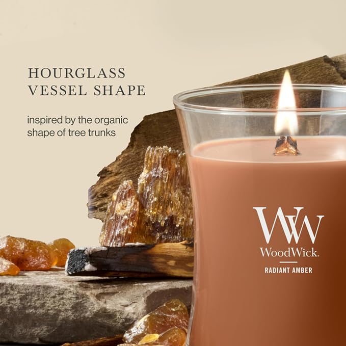 WoodWick Radiant Amber Medium Hourglass Scented Candle