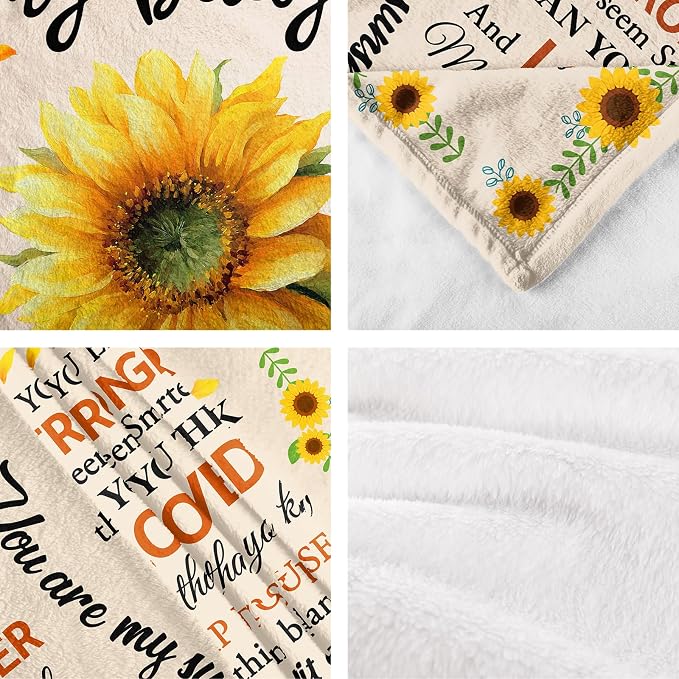 Daughter Gifts from Mom, Daughter Birthday Graduation Christmas Valentines Mothers Day Wedding Gifts, Soft Throw Blanket 60inx50in