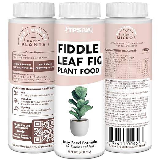 Fiddle Leaf Fig Fertilizer, Liquid Plant Food for Bigger Leaves, 32 oz