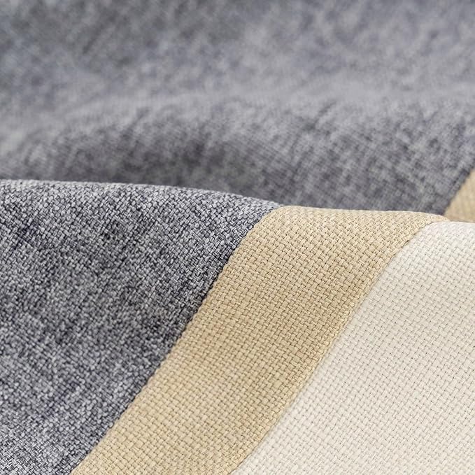 Yangest Patchwork Pillow Cover 12x20 Inch Luxury Cotton and Linen Cushion Cover Rectangle Pillowcover for Couch Bedroom Living Room,Gray