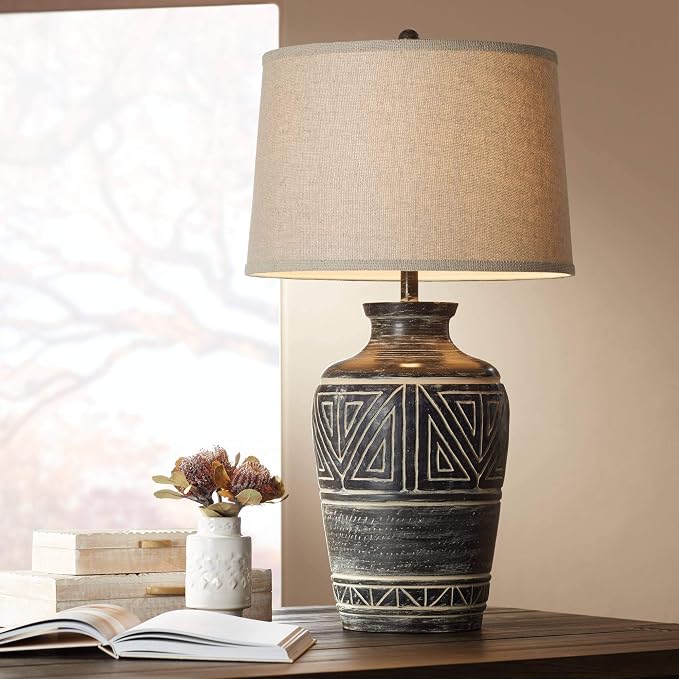 John Timberland Miguel 32" Large Table Lamp Earth Tone Rustic Jar Southwest