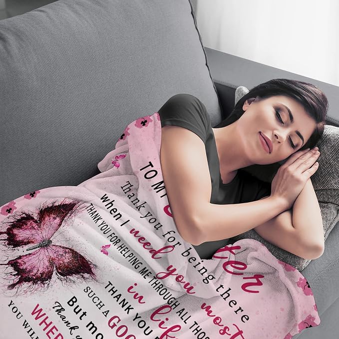 Sister Gifts for Christmas, Sister Birthday Gifts, Gift for Sisters Birthday & Mother Day, Sisters Blankets for Women, 80"x60"