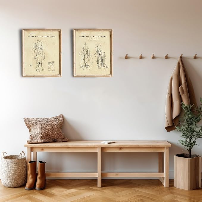 Space Patent Prints Wall Art - Unframed - 8x10s | Explore the Cosmos with this Collection of Vintage Space Patent Prints Wall Art | Farmhouse Décor | Bedroom Wall Décor | Modern Wall Art