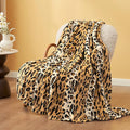 Cozy Bliss Leopard Print Fuzzy Blanket Throw for Bed & Couch - Thick Soft Warm Fleece Blankets for Room Decor, for Kids, Women Men Girls, Brown Cheetah 90"*90"