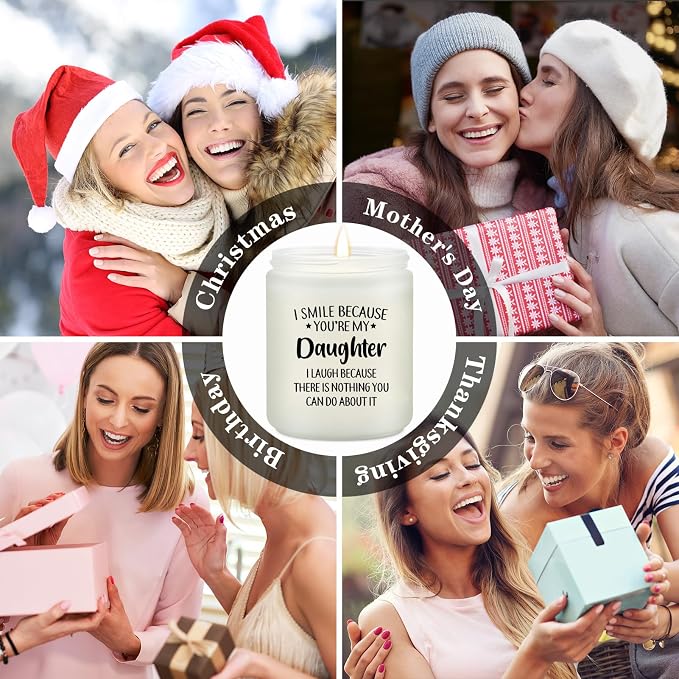 Maybeone Mothers Day Daughter Gifts from Mom Dad - Valentines Day Christmas Birthday Gifts for Daughters - Lavender Scented Candle