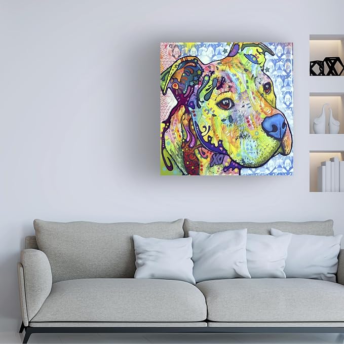 Dean Russo 'Thoughtful Pitbull III' Canvas Art