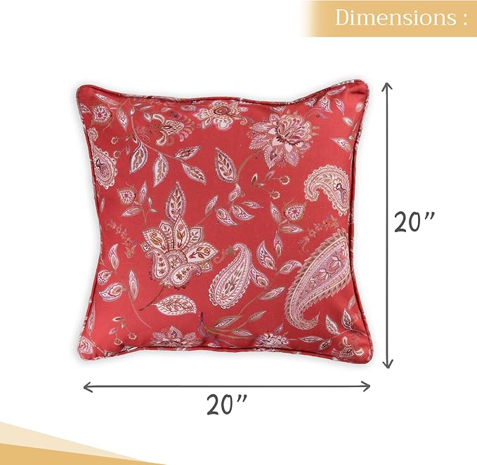 Maison d' Hermine Throw Pillow Covers 100% Cotton (20" x 20" - Pack of 1)