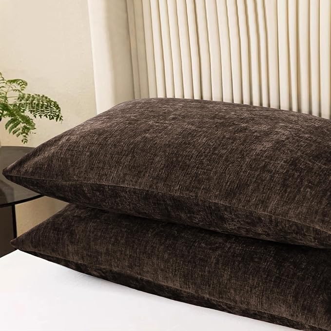 CaliTime Decorative Standard Throw Pillow Covers 26 X 20 Inches Coffee
