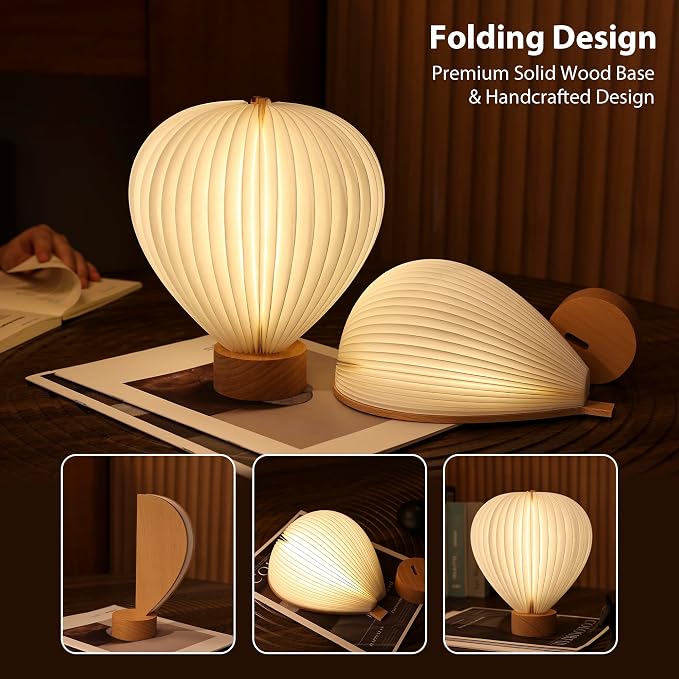 Hot Air Balloon Warm Night Light,Dimmable Touch Lamp for Bedroom,Portable Table Bedside Lamp,hot air balloon lantern decor,1200 mAh battery,Portable Camping Lamp for Outdoor,Bedroom,Party Decor