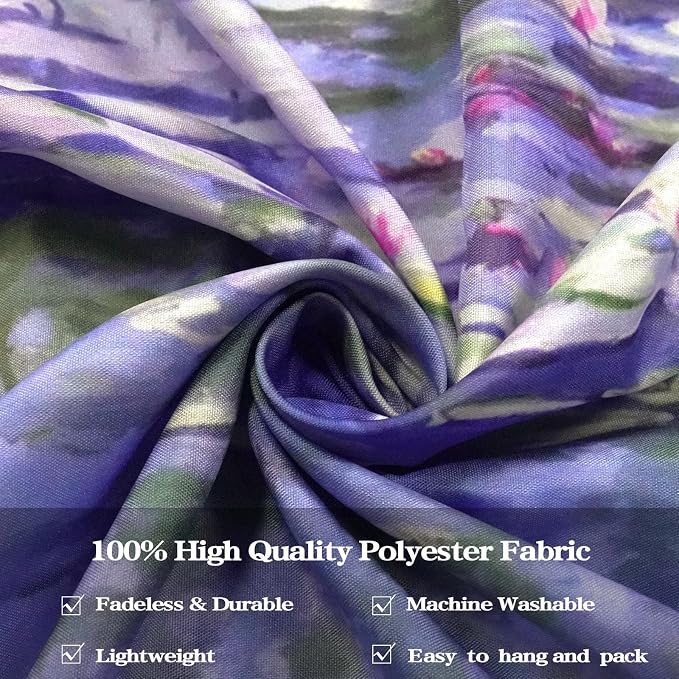 Accnicc Monet Water Lilies Tapestry Green Floral Plant Tapestries Aesthetic Monet Wall Art Posters Nature Flower Garden Landscape Tapestrys for Bedroom Living Room Dorm 80 x 60 Inch
