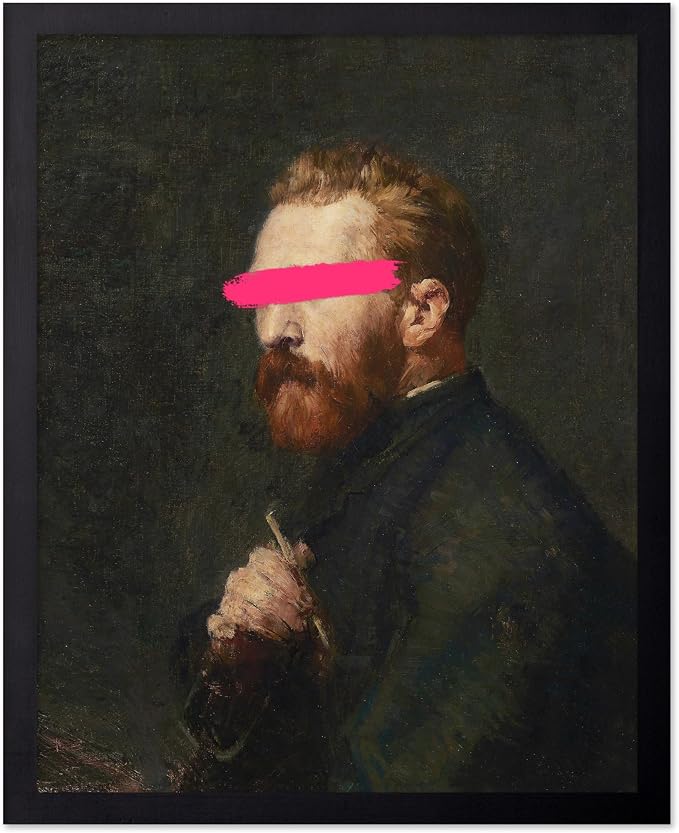 Poster Master Portrait of Vincent van Gogh Painting Print - Baroque Poster - Altered & Pop Art - Gift for Men & Women - Decor for Bedroom, Living Room or Office - 8x10 Black Framed
