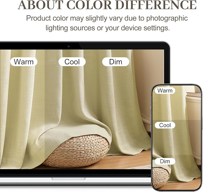 Extra Wide Pinch Pleated Sheer Linen Curtains Light Filtering, 60X102 | Living Room, Semi Sheer, Pinch Pleat, Linen Blend, Hook Rings, Non See Through, Privacy, Sliding Door, Grey Beige, 1 Panels
