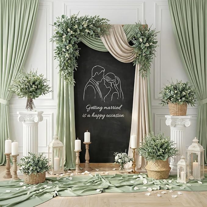 lovemoon 260 Pcs Artificial Mixed Eucalyptus Stems Bulk, 5 Kinds of Faux Greenery Eucalyptus Leaves Bulk for Vase Wedding DIY Bouquets Floral Arrangement Home Decor (260, Green)