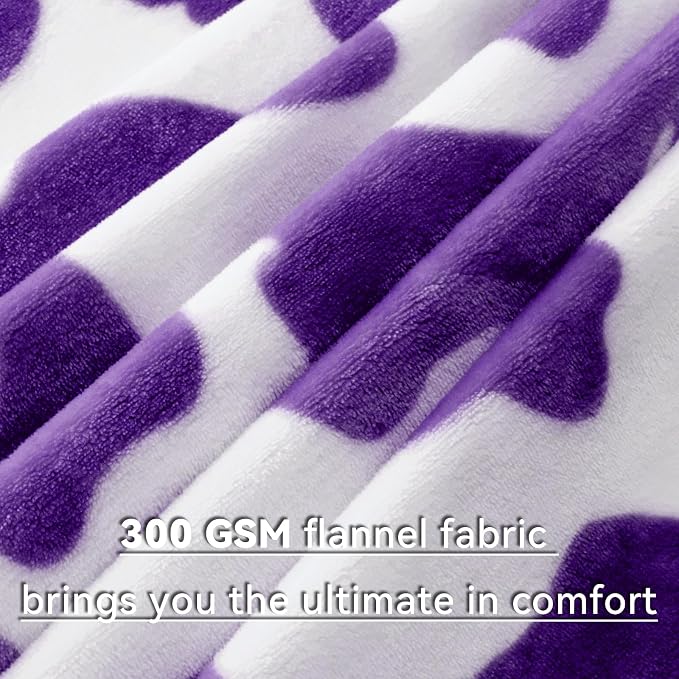 Purple Throw Blanket for Girls, Soft Warm Plush Small Lavender Fleece Blanket for Crib Stroller, Birthday Gifts for Kids, Purple Home Room Decor, 40"x50"