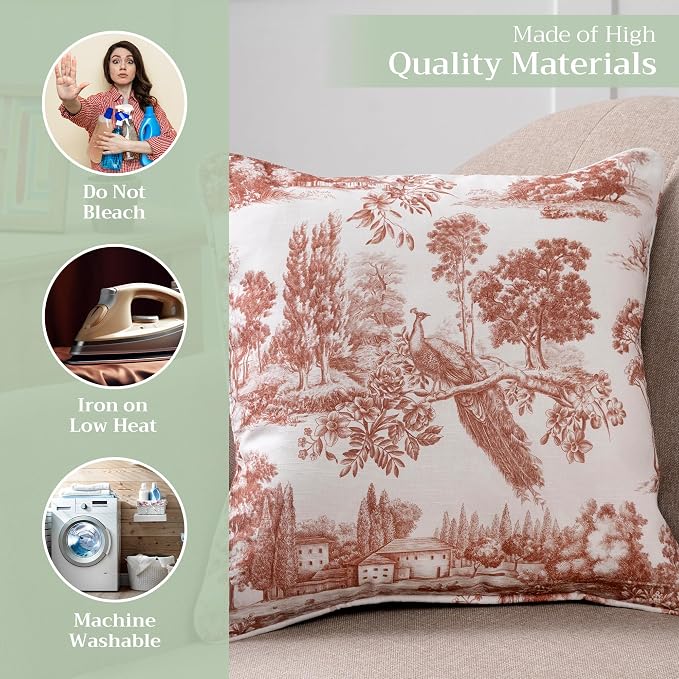 Maison d' Hermine Throw Pillow Covers 100% Cotton (20" x 20" - Pack of 1)