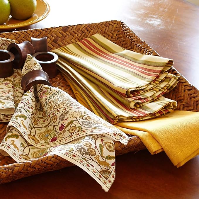 SHAFA IMPEXHandmade Acacia Concave Wood Napkin Ring Set of 12 for Dining, Anniversary, Birthday, Christmas | Napkin Ring for Home and Kitchen Décor