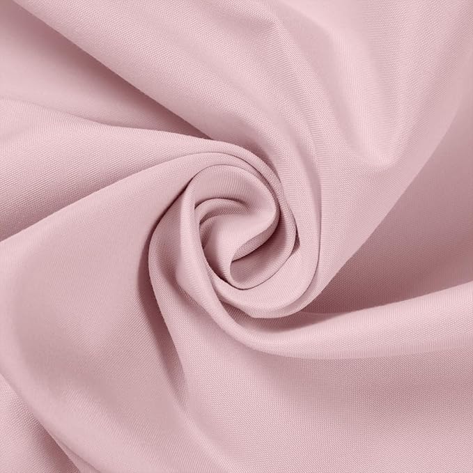 College Dorm Bed Skirt Twin XL 42" Drop, Slit Corner Bedskirt, Dusty Pink | Solid ruffled, Wrap-around/elastic, Wrinkle & Fade resistant, with Adhesive Strips, Gift Packed, Machine Wash/Tumble Dry/Iron