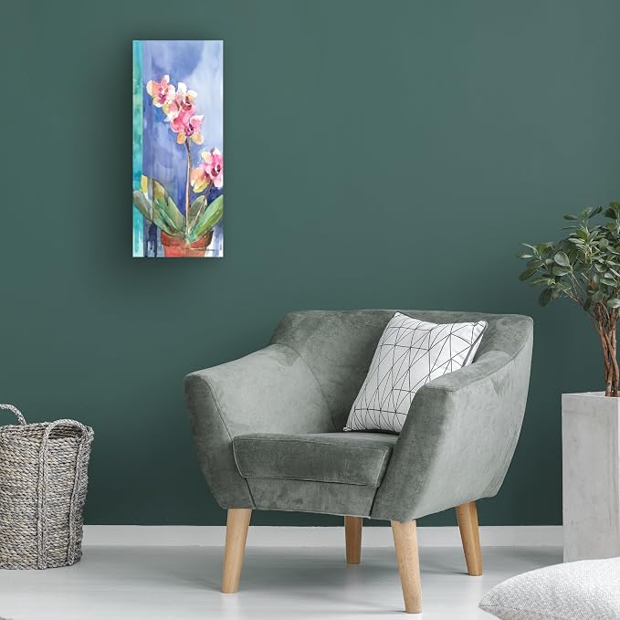 Wrapped Canvas Wall Art - Annelein Beukenkamp 'Asiana' Wall Art for Living Room, Bedroom, or Office Décor - 14x32