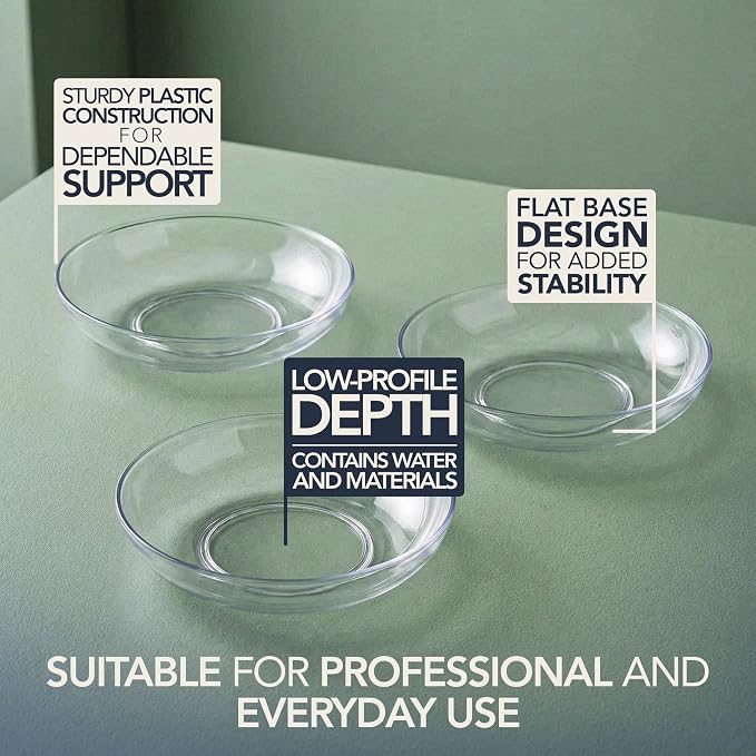 Royal Imports Clear Plant Saucer, Floral Plastic Plates Plant Tray 6" 24pk