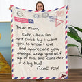 TURMTF Birthday Gifts for Mom from Daughter Son, 50"x60" Cozy Throw Blanket Presents for Women, Mothers Day Christmas Valentine Gift for Mother Mama, Soft Fleece Blanket for Couch Bed Travel