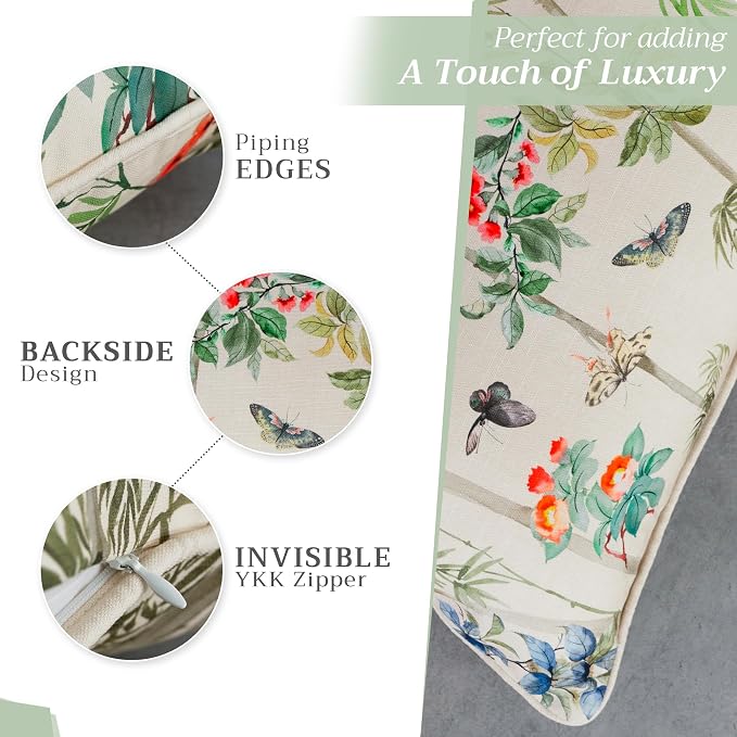Maison d' Hermine Throw Pillow Covers 100% Cotton (20" x 20" - Pack of 1)