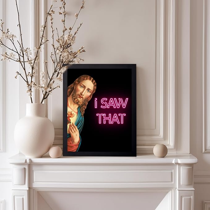 Poster Master 2-Piece I Saw That Print - Me Too Poster - Altered & Pop Art - Baroque Gift for Men & Women - Funny Wall Decor for Dorm, Bedroom or Bathroom - 8x10 Black Framed