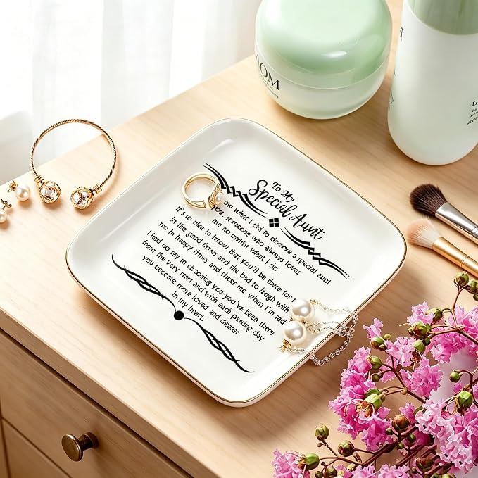 Aunt Gifts from Niece Nephew - Ring Dish Gifts for Aunt Birthday Christmas