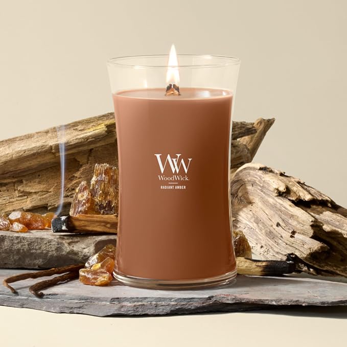 WoodWick Radiant Amber Large Hourglass Scented Candle