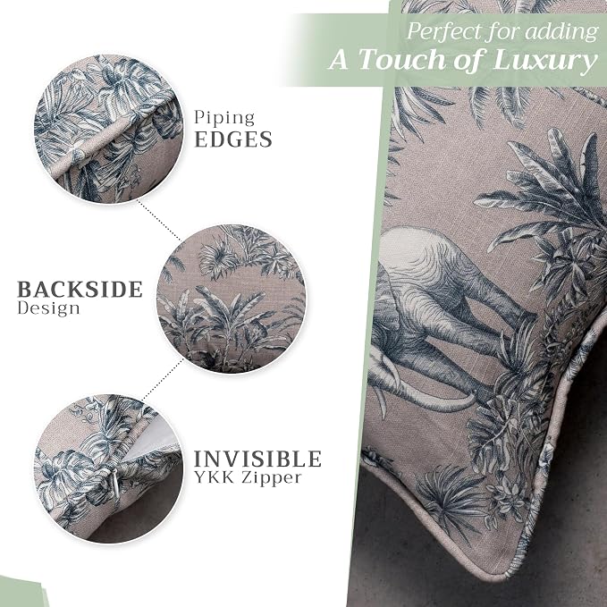Maison d' Hermine Throw Pillow Covers 100% Cotton (18" x 18" - Pack of 1)