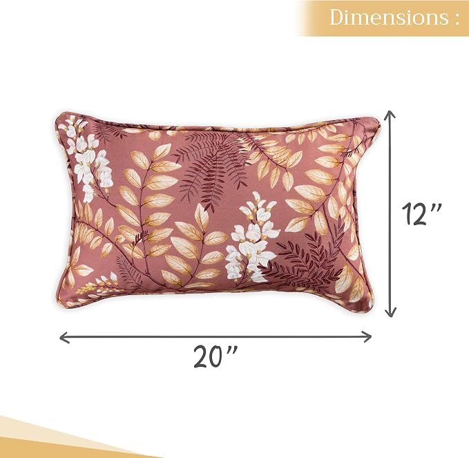Maison d' Hermine Throw Pillow Covers 100% Cotton (12" x 20" - Pack of 1)