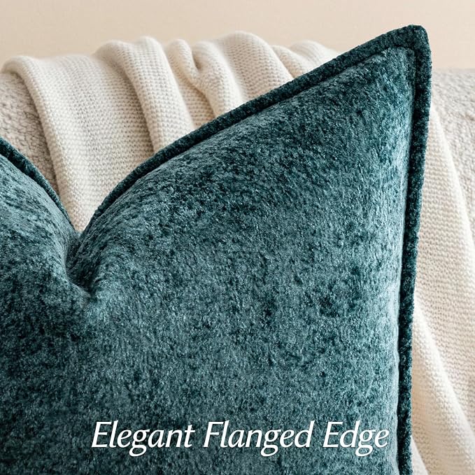 a moment Throw Pillow Covers 26X26 Inch 4 Packs,Soft Velvet Decorative Pillow Cases with 3D Ice Flower,Texture Modern Accent Cushion Covers for Sofa Couch Home Decor Peacock Noir