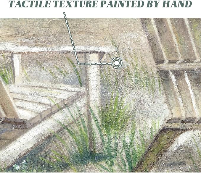 arttitue Beach Wall Art Canvas Picture: Coastal Chair Seascape Painting Decor Ocean Sea Scene Print Landscape Seaside Artwork for Living Room Bedroom Office 36 x 24 Inch