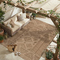 jinchan 8x10 Faux Jute Area Rug Washable Boho Living Room Rug Natural Taupe | Southwestern Geometric, Non-Slip, Low Pile, Indoor Outdoor, Natural Fiber Look, Dining Room, Deck, Backyard, Bedroom, Patio