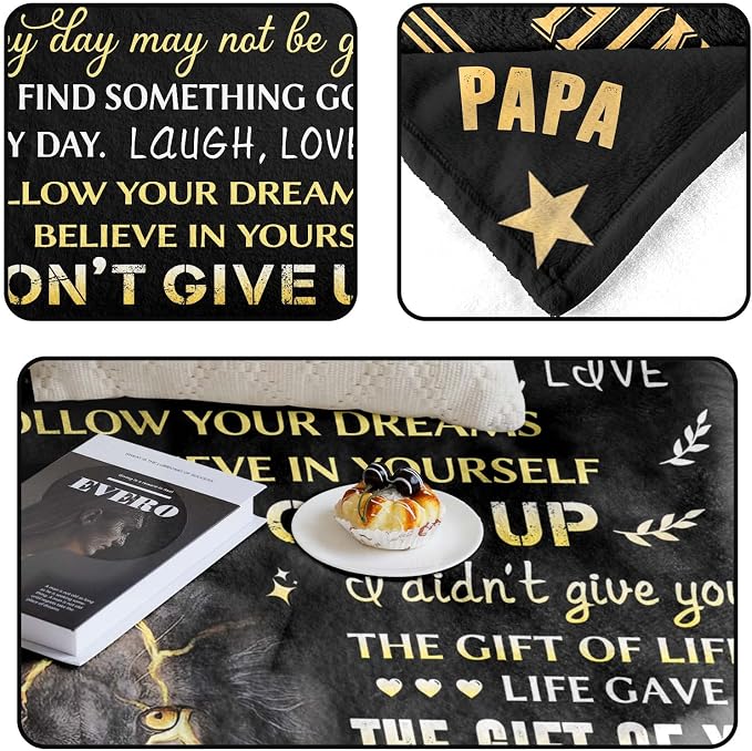 Gifts for Son, Son Gifts from Mom, Son Birthday Fathers Day Graduation, Soft Throw Blanket 60"x50"