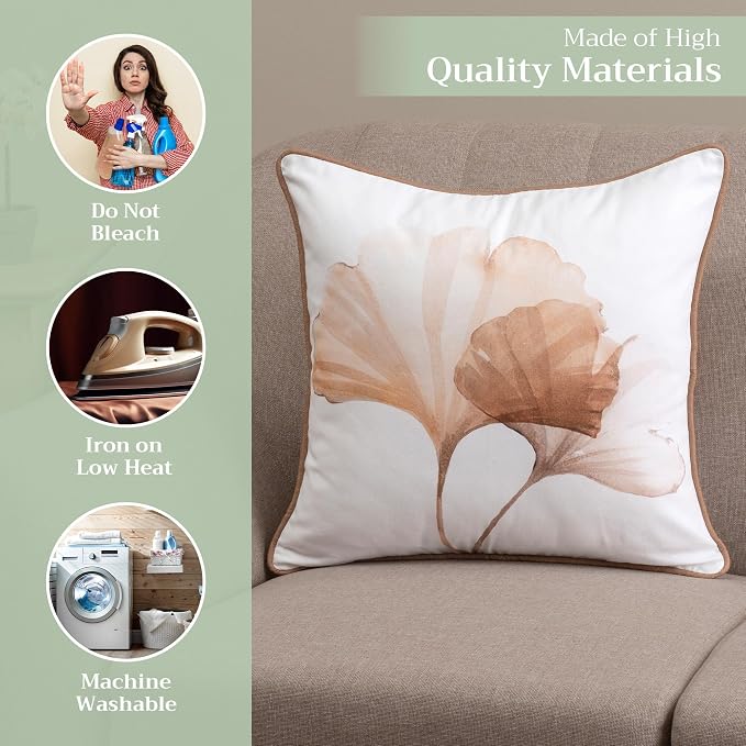 Maison d' Hermine Throw Pillow Covers 100% Cotton (18" x 18" - Pack of 1)