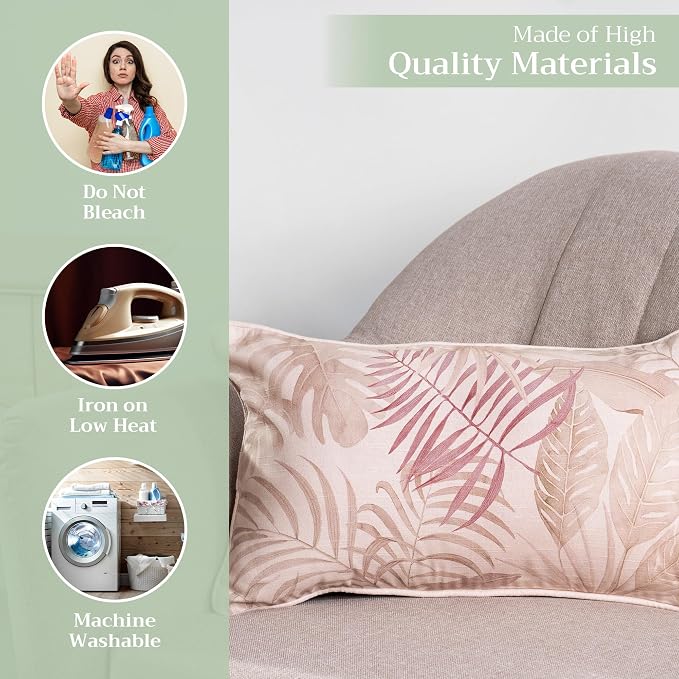 Maison d' Hermine Throw Pillow Covers 100% Cotton (12" x 20" - Pack of 1)