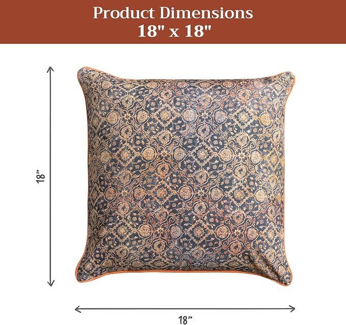Maison d' Hermine Throw Pillow Covers 100% Cotton (18" x 18" - Pack of 1)