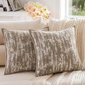 a moment Throw Pillow Covers 20x20 Inch Set of 2, Soft Textured Decorative Tie-Dye Style Cushion Covers, Modern Boho Farmhouse Home Decor Pillow Cases for Couch, Bed, Living Room,Khaki