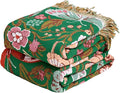 MSGKV Boho Throw Blanket 50"x60" Summer Cotton Butterfly Floral Blanket | 100% Cotton Muslin, Butterfly Throw Blanket, Reversible Jacquard Weave, Soft & Breathable, Machine Washable