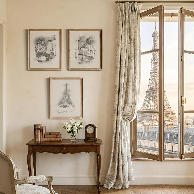 DREAM BIG PRINTABLES Paris Sketches Art Prints (Set of 3) - 8x10 | French Travel Wall Decor